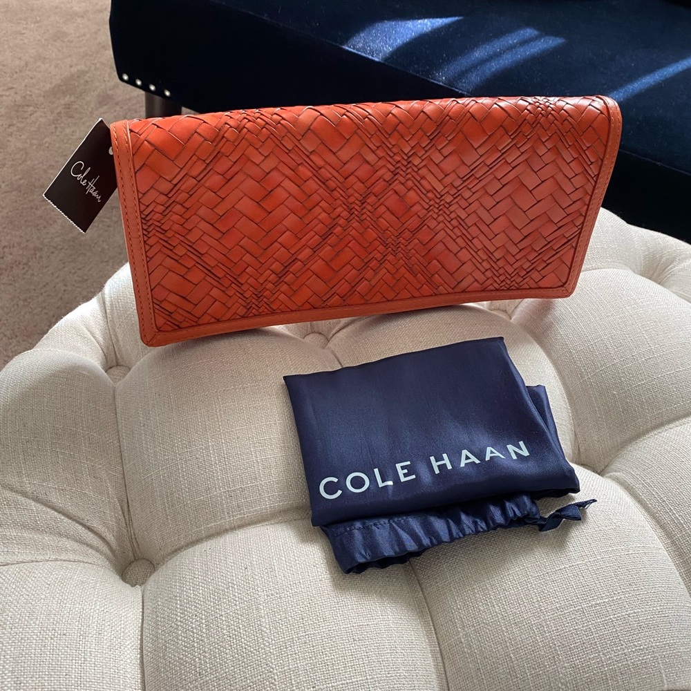 ✨FLASH SALE!!!✨Cole Haan Genevieve NWT! Woven Leather Bag